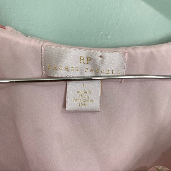 Rachel Parcell Pink Frosty Sophia Floral Romper Long Sleeve Sz L - Picture 3 of 6
